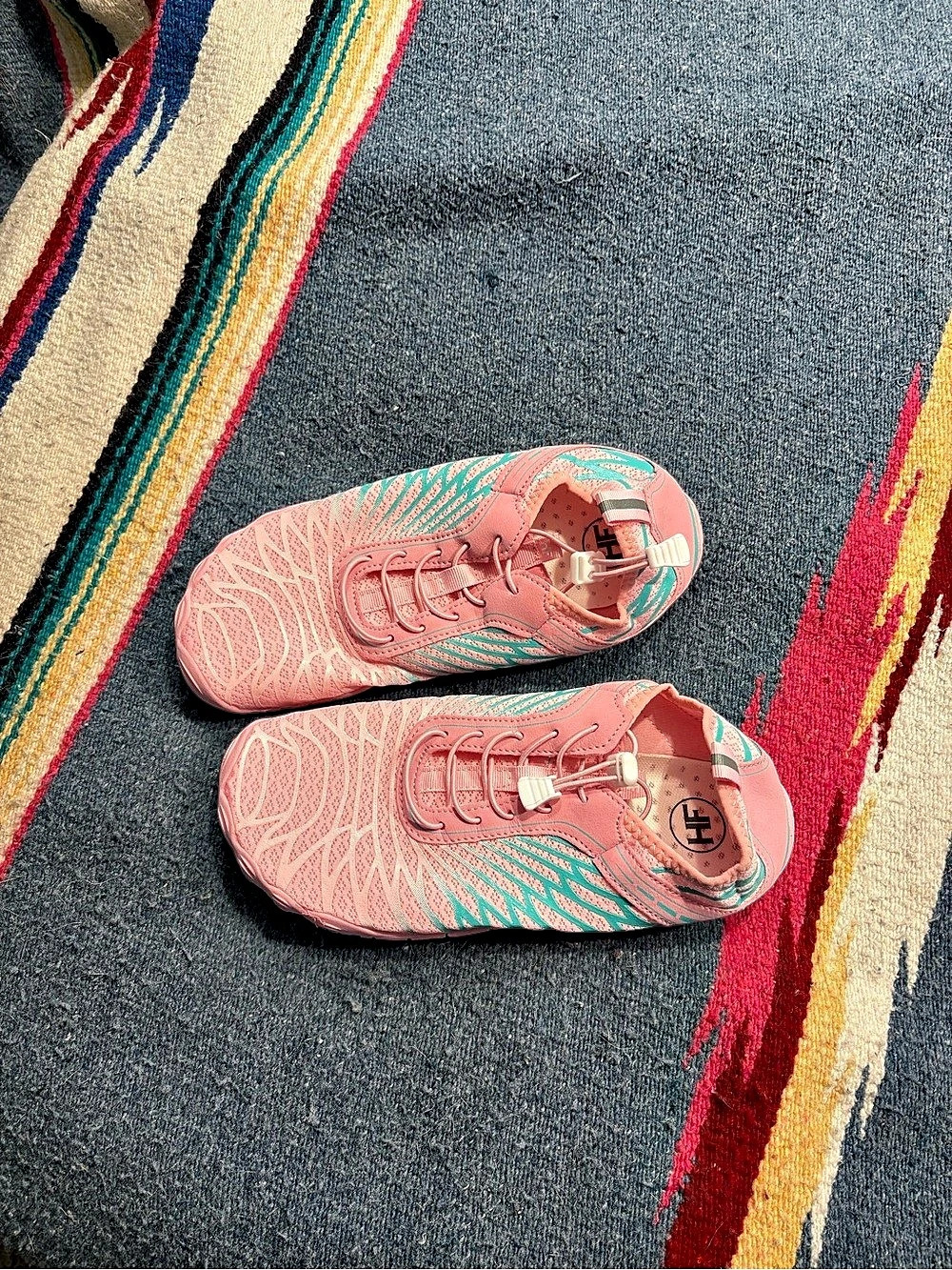 Hike Footwear Geometric Sneakers Pink & Green EU 42 NWT